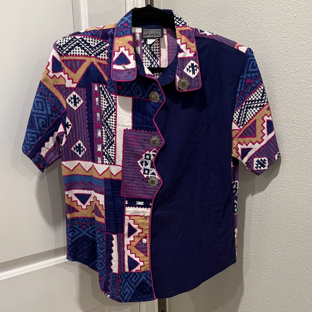 Vintage Roughrider by Circle T Western Button Down Top